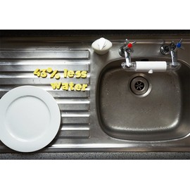 Adaptor for Sinks with Separate TAPS, for Mixing hot and Cold Water in Kitchen & Bathroom. This Connector Helps Save Water (White)