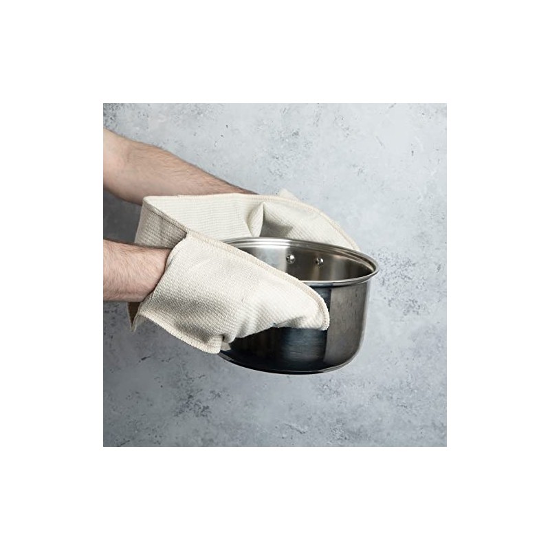 Double Oven Cotton Gloves Everyday Use Mitt Natural 18x91x1 cm