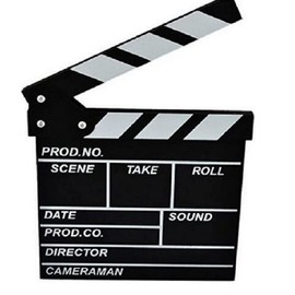 zmgmsmh Wooden Clapboard Director Film Movie Cut Action Scene Slateboard Clapper Board Slate (Small-Black)