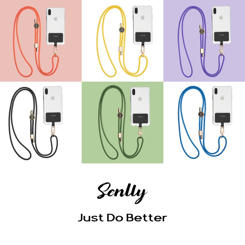 SENLLY Adjustable Cell Phone Lanyard with Ultra Thin Patch, Universal