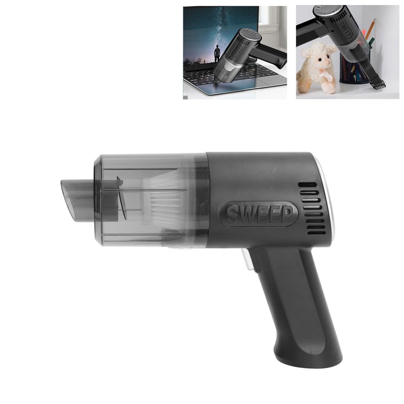 9000Pa Cordless Car Vacuum Cleaner Black Washable Reusable Handheld Vacuum