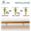 Handrail Bracket Heavy Duty Champagne Brass V Style, 3 Pack