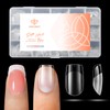 modelones Puntas de uñas de gel cuadradas extracortas, 360 uñas
