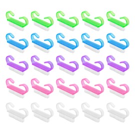 25 Pcs Handle Grip Nail Brush, Fingernail Scrub Cleaning Brushes for Nails and Toes, Hand & Foot Nail Cleaner, Pedicure Manicure Brush for Women, Men, Kids – Multicolor