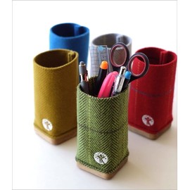 Knm5142 (C) Pen Holder, Glasses Stand, Cute, Wood, Wall Mountable, Stylish, Pen Holder, Glasses Holder, Tabletop, Fabric and Wood Pen Holder