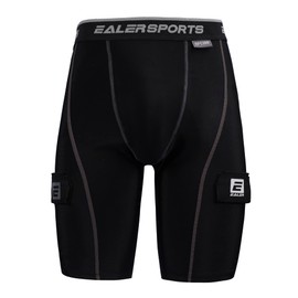 EALER HPC300 Core Compression Hockey Short Jock Pants with Athletic Cup and Sock Tabs for Men and Boys