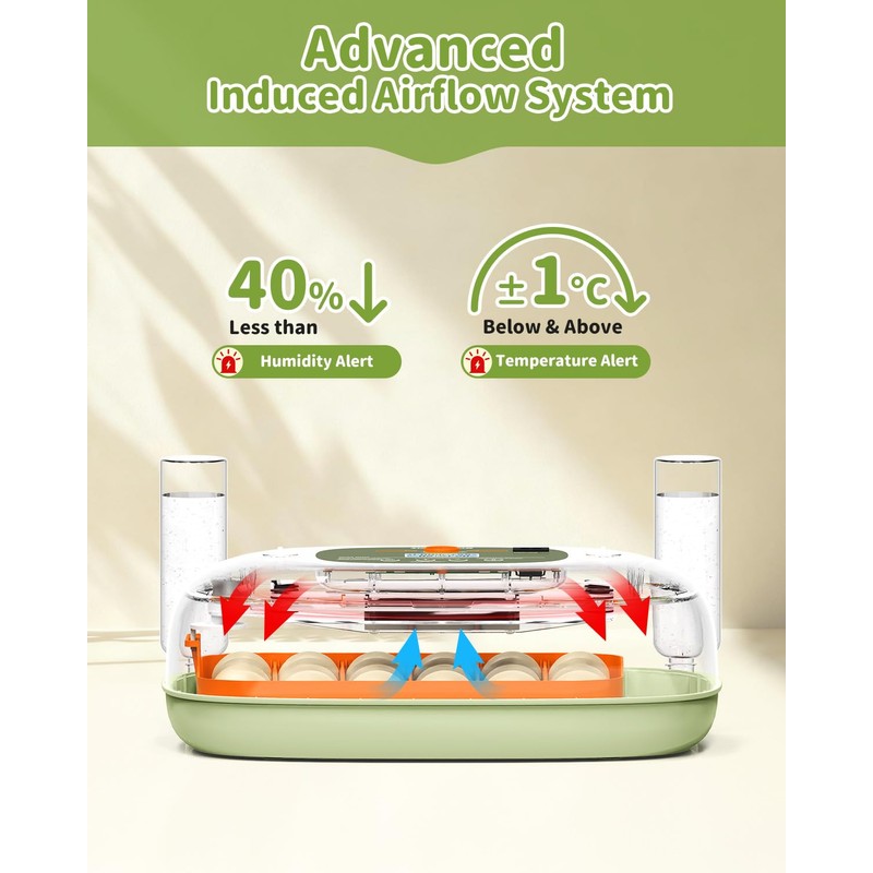 Sindarhor Egg Incubator for 24 Chicken Eggs with Automatic Turner,