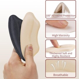 Heel Grips Liner Cushions Inserts for Loose Shoes, 6 Pairs High Heel Inserts Grips, Adhesive Back of Heel Cushion Pad, Reusable Heel Guards Liners for Women Men