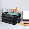 Hayixia 6 Packs Plastic Stacking Storage Baskets, Paper Storage Basket