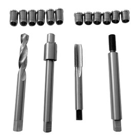 BZBMGMO M8x1.25 Two Sizes Thread Repair kit (Including 6 Stainless Steel Inserts 11.7mm Length,6 Stainless Steel Inserts 16.2mm Length)