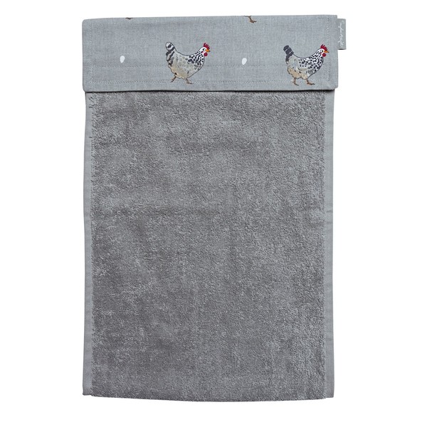 Sophie Allport - Chicken Roller Hand Towel, 100% Cotton, Hard