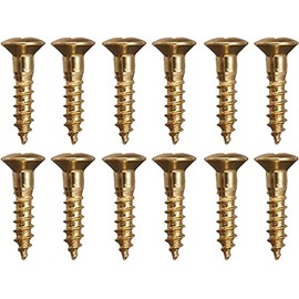 SCUD TS-11GDH Pickguard Screw, Domestic Type, Millimeter, 12P Gold