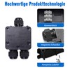 4 Piece Junction Box Waterproof IP68: 3-Way Underground Cable Connector
