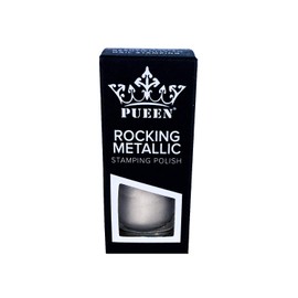 PUEEN Rocking Metallic Nail Polish For Nail Stamping Big 5-FREE Formula Nail Color Lacquer (601 Silver Dust)-BH000524