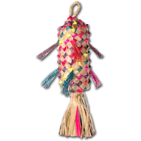 Planet Pleasures Spiked Pinata Small 7" Natural Bird Toy