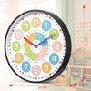 12" Educational Wall Clock, Colorful Time Teaching Analog Clock
