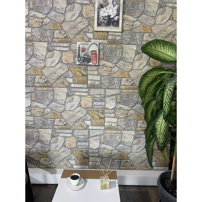 Dundee Deco 3D Wall Panels - Cladding Grey Gold Stone