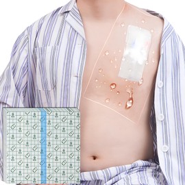 Dialysis Catheter Shower Cover 8"x8", Waterproof Peritoneal Dialysis Chemo Port Protector for PD Chest Catheter Peg Feeding Tube G-Tube Picc Line Dressing Wounds Patient Bathing(Pack of 25)