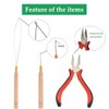 JFFX Microlinks Hair Extensions Tools Kit Plier - Pulling Hook