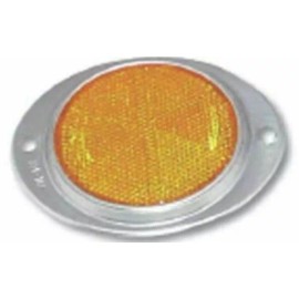 Grand General (GG) GG Oval Acrylic Reflectors W/ Aluminum Rim Amber 2 Hole 3" #80815 Pair