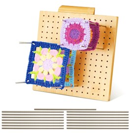 7.9 Inch Blocking Board Crochet Large, Handcrafted Wooden Blocking Board Crochet, Great Tool for Tensioning Small Knitting or Crochet Pieces, Knitting and Crochet Projects Wooden Blocking Board