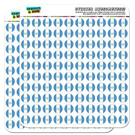Guatemala National Country Flag 1/2" (0.5") Planner Calendar Scrapbooking Crafting Stickers - Opaque