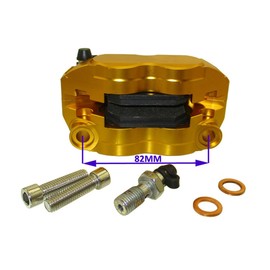 Ouyunou 82mm 4-piston Brake Caliper Mounting Hole For Pit Dirt Super Motard Bike Scooter (Gold)