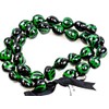 Barbra Collection Hawaiian Style Kukui Nut Lei Hand Painted Green