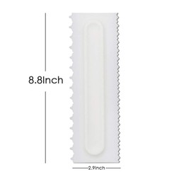 mwellewm 4 Pcs/set Cake Scraper Decorating Plastic Sawtooth Comb Mousse Butter Cream Cake Edge Tools Plastic Sawtooth Cake Icing Smoother Kitchen Baking Cake Edge DIY Tool