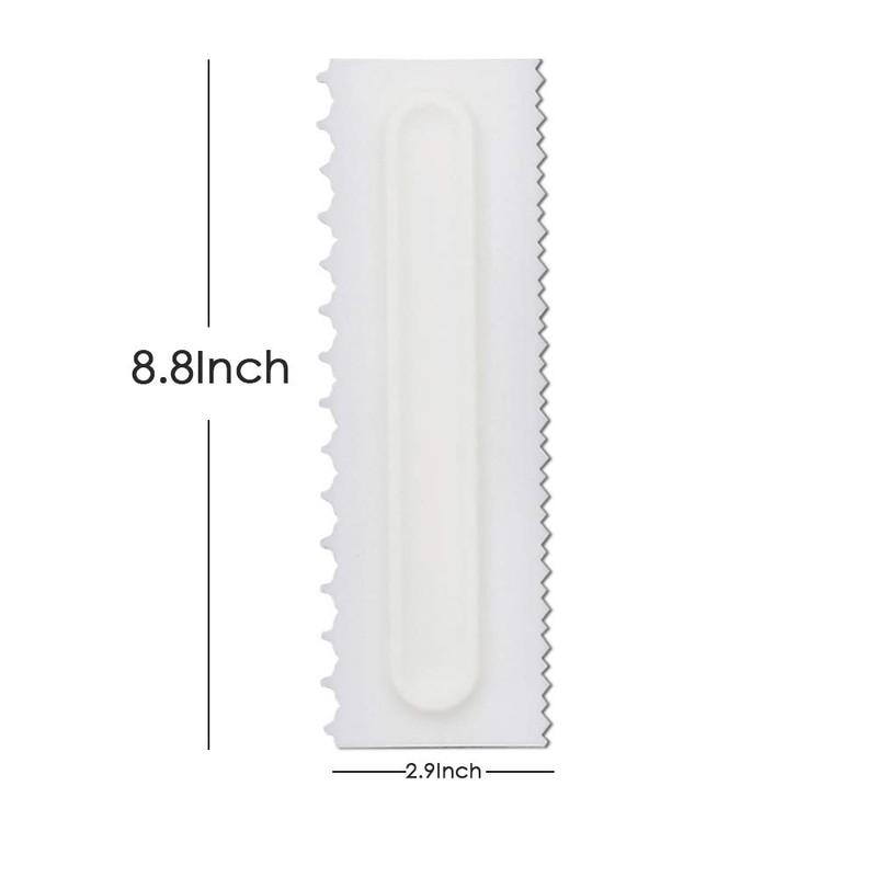 mwellewm 4 Pcs/set Cake Scraper Decorating Plastic Sawtooth Comb Mousse