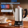 APOXCON Electric Coffee Percolator Stainless Steel Coffee Maker with Clear