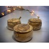 Ezo.Home Olive Wood Salt Cellar with Spoon and Lid, Elegant