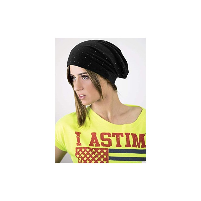 Hatstar Women’s Beanie Hat with Elegant Appliqué Rhinestone Studs, Girls’