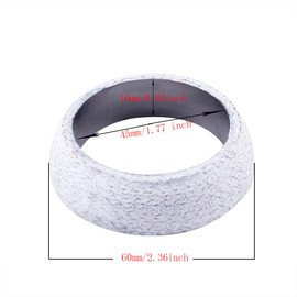 JOIUYOLJ ID1.77 (45mm) Exhaust Flange Gasket Universal Exhaust Flange Gasket Seal Muffler Ring Replacement, Under Exhaust Manifold, Exhaust Donut Gasket, 3Gk-ID2.25
