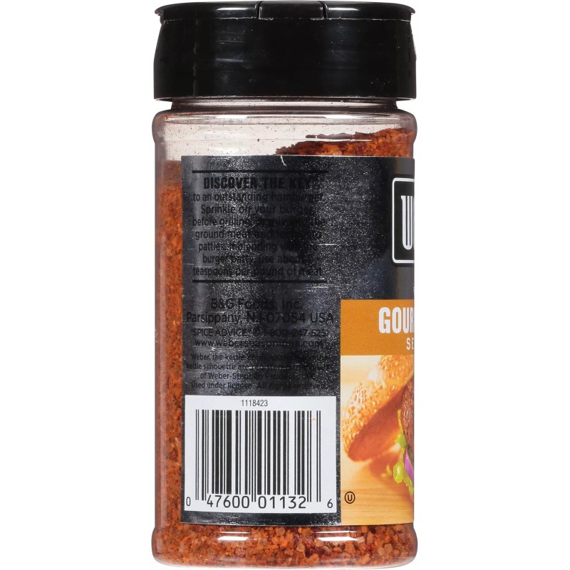 Weber Seasoning Burger Gourmet 5.75 oz (Pack Of 6)