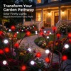 Sukesou Solar Christmas Firefly Lights, 2 Pack 6LED Red &