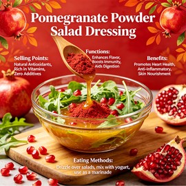 Pomegranate Powder 10oz Natural Fruit Juice Powder Baking Coloring Canned