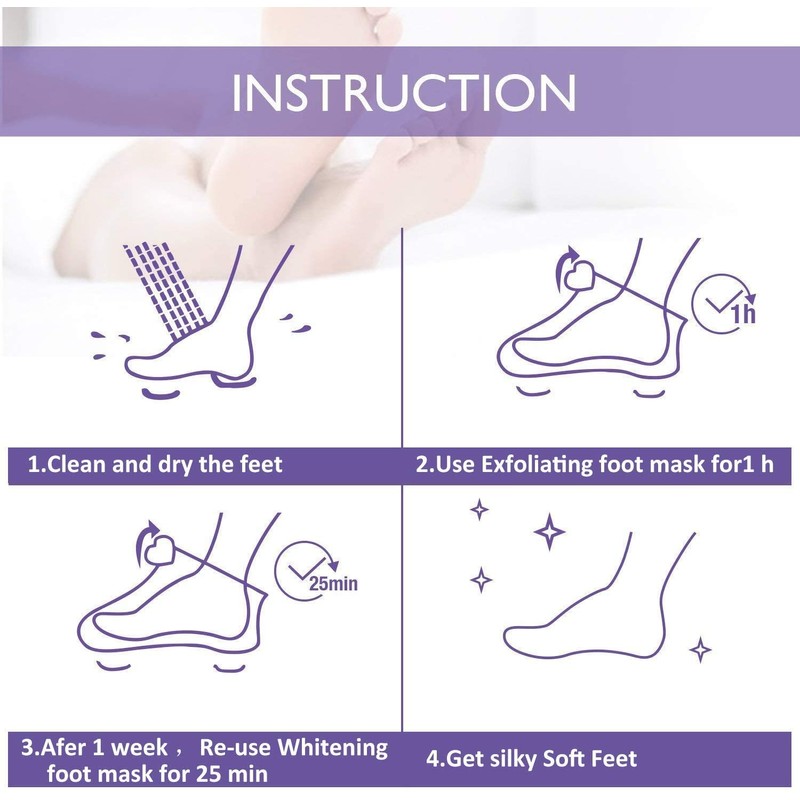 Foot Peeling Mask, Foot Masks / Exfoliating Socks for Calluses,