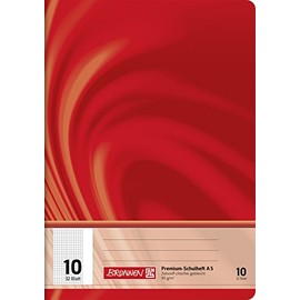 Brunnen Vivendi 104551002 Exercise Books A5 5 mm Squared with Margin 32 Sheets Line Style 10)