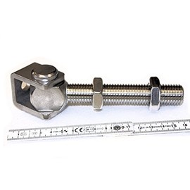 UHRIG V2A Stainless Steel Gate Hinge M20, Weld-On Tape, Long, Rustproof Heavy Duty Hinge for Garden Gate, Swing Gate, etc.