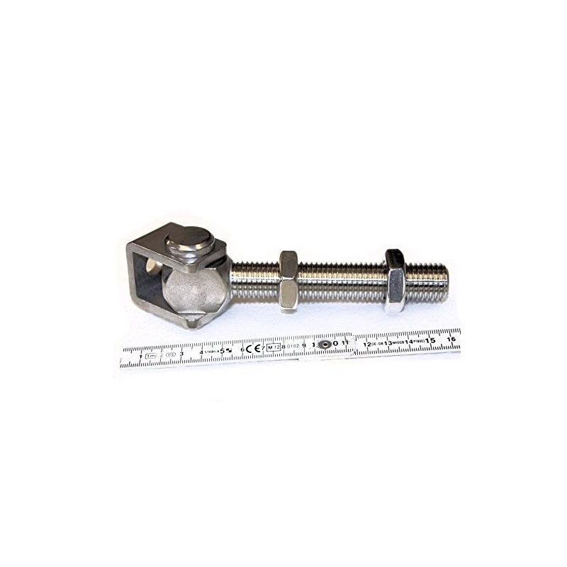 UHRIG V2A Stainless Steel Gate Hinge M20, Weld-On Tape, Long,