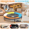 3FT Toddler Trampoline with Adjustable Handlebar, 36" Foldable & Spring-Free,