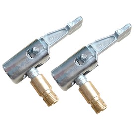 WUSJCOF Set of 2 car valve lever plug, air chuck, brass tyre inflation nipple, valve attachment, moment plug, car compressed air valve plug for all tyre valves with valve thread (8 mm)