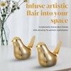 2Pcs Ceramic Toilet Bolt Covers, Gold Bird Replacement Toilet Screw
