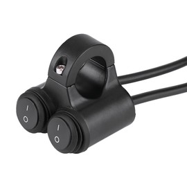 22 mm Universal Motorcycle Handlebar Headlight Brake Fog Light Horn Dual Control Button Switch for 7/8 Inch (22 mm) Handlebar Double Control Button Switch (B)