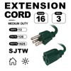 EP 6FT Green Outdoor Extension Cord, 16/3 SJTW Heavy Duty