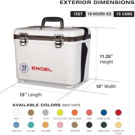 ENGEL 13QT Leak-Proof, Air Tight,  Hard Sided Cooler  / Lunchbox Iced Mango