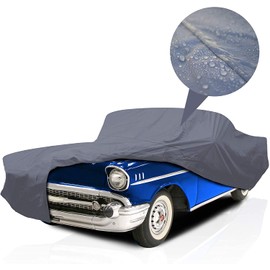 CARDIZ Supreme Full Car Cover – for Pontiac Chieftain 1955-1958 2nd Gen Sedan 4-Door Semi Custom Fit Waterproof Full Coverage All Weather Windproof Dust Proof Indoor Outdoor Automobile