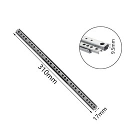 Gotetiso 1 Pair (2 Pieces) Drawer Runners, Ball Guide, Telescopic Rail, Drawer Runner, Partial Extension, 310 mm Length, 17 mm Groove