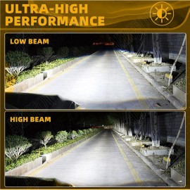 AJHGFOW For Chevy Silverado 1500 2500HD 1999-2006 LED Headlight Super Bright White Bulbs